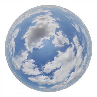 16K blue clouded skydome HDRi panorama